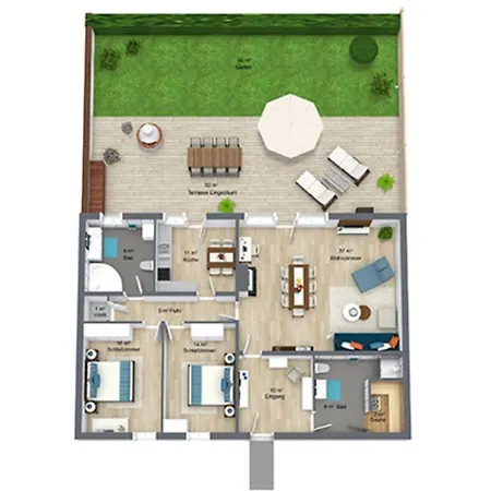 Casa de Férias Insellicht Brinkmannhaus - Entspannend Gross Fast Am Sauna Terrasse Grill *